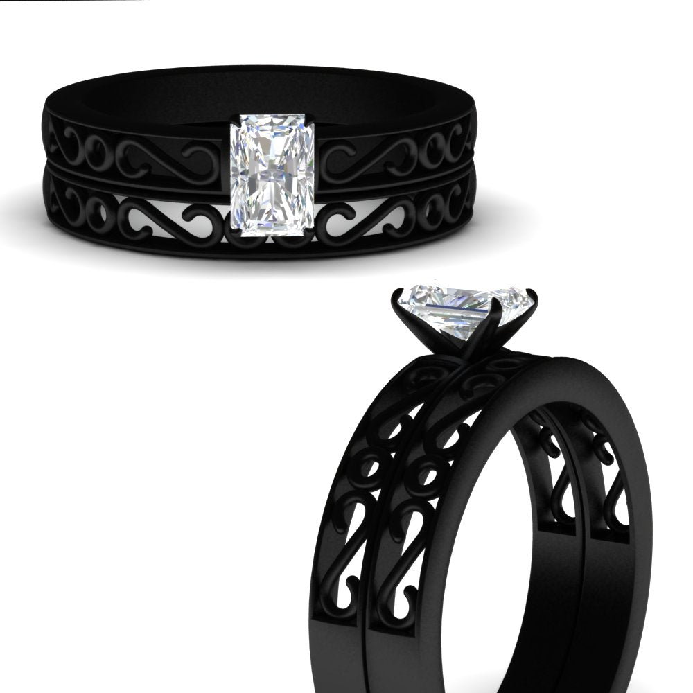 radiant-cut-filigree-single-stone-diamond-wedding-ring-set-in-black-gold-FDENS3289RAANGLE3-NL-BG.jpg?v=1763371084