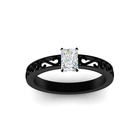 radiant-cut-filigree-single-stone-engagement-ring-in-black-gold-FDENS3289RARANGLE5-NL-BG.jpg?v=1763370611