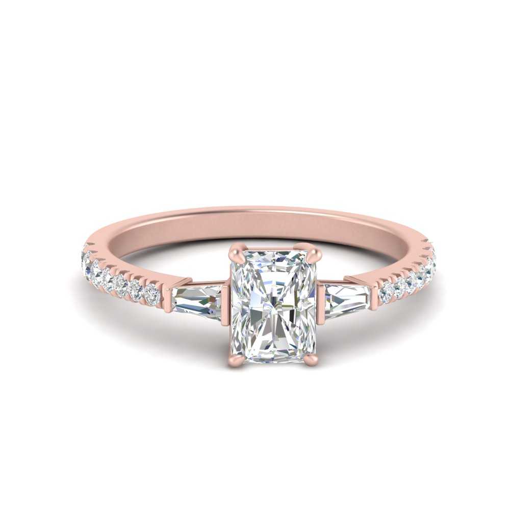 Delicate Antique Pave Radiant Cut Diamond Ring