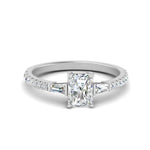 Load image into Gallery viewer, Delicate Antique Pave Radiant Engagement Ring
