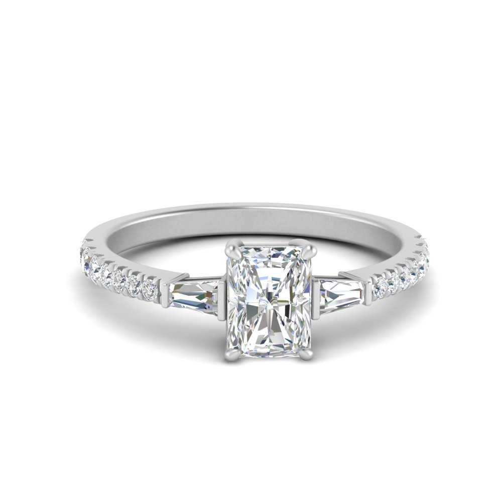 Delicate Antique Pave Radiant Cut Diamond Ring