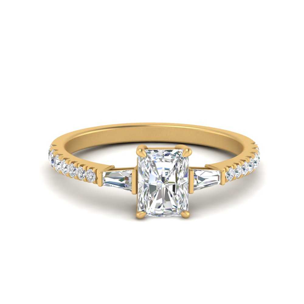 Delicate Antique Pave Radiant Engagement Ring