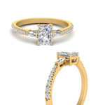 Load image into Gallery viewer, Delicate Antique Pave Radiant Engagement Ring
