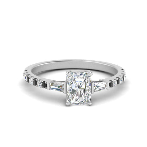 Delicate Antique Pave Radiant Engagement Ring