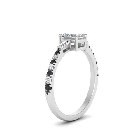 Delicate Antique Pave Radiant Engagement Ring