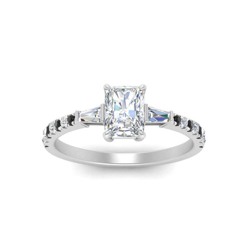 Delicate Antique Pave Radiant Engagement Ring