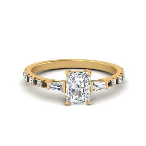 Delicate Antique Pave Radiant Cut Diamond Ring