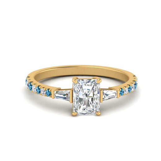 Delicate Antique Pave Radiant Cut Diamond Ring