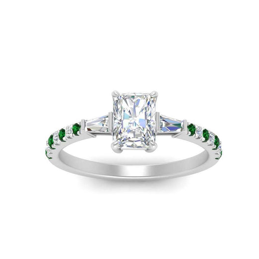 Delicate Antique Pave Radiant Cut Diamond Ring