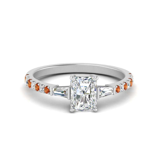 Delicate Antique Pave Radiant Cut Diamond Ring