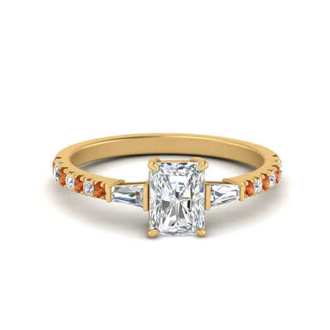 Delicate Antique Pave Radiant Engagement Ring
