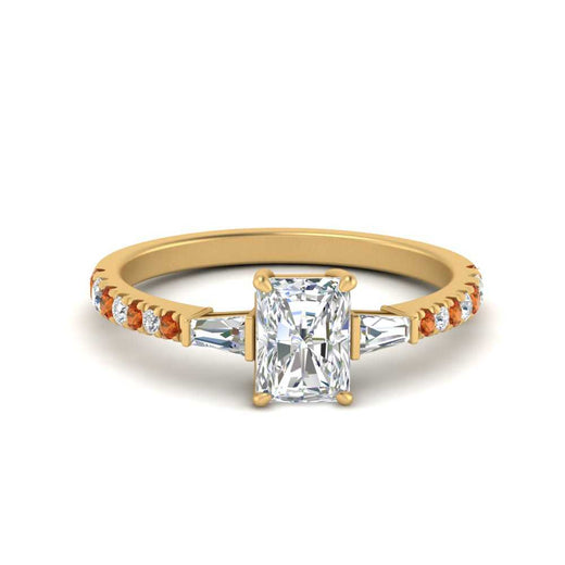 Delicate Antique Pave Radiant Cut Diamond Ring