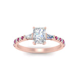 Load image into Gallery viewer, Delicate Antique Pave Radiant Engagement Ring
