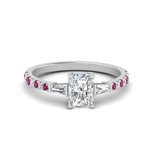 Delicate Antique Pave Radiant Cut Diamond Ring