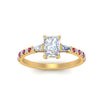 Load image into Gallery viewer, Delicate Antique Pave Radiant Cut Diamond Ring