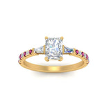 Load image into Gallery viewer, Delicate Antique Pave Radiant Cut Diamond Ring
