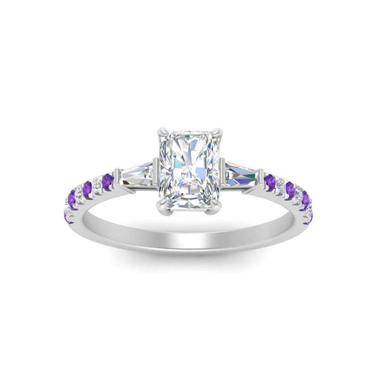 Delicate Antique Pave Radiant Cut Diamond Ring