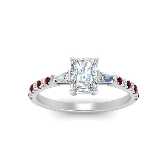 Delicate Antique Pave Radiant Cut Diamond Ring