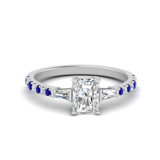 Delicate Antique Pave Radiant Cut Diamond Ring