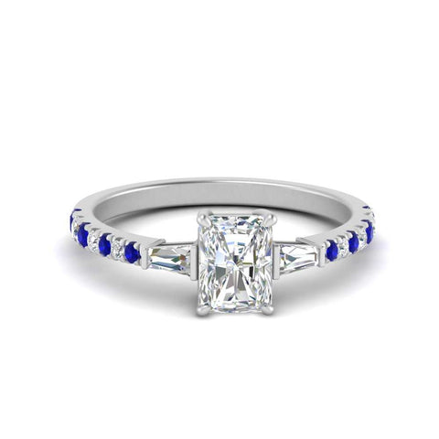 Delicate Antique Pave Radiant Engagement Ring