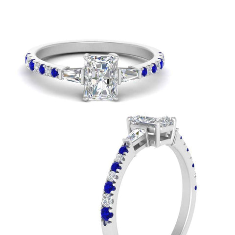 Delicate Antique Pave Radiant Engagement Ring