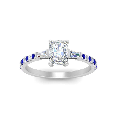 Delicate Antique Pave Radiant Engagement Ring