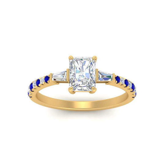 Delicate Antique Pave Radiant Cut Diamond Ring