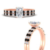 Load image into Gallery viewer, radiant-cut-french-pave-black-diamond-wedding-ring-set-in-rose-gold-FD11408RAGBLACKANGLE3-NL-RG_84870141-f3c9-4c71-81ee-0f93a2945127?v=1763104462