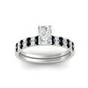 Load image into Gallery viewer, radiant-cut-french-pave-black-diamond-wedding-ring-set-in-white-gold-FD11408RAGBLACKANGLE5-NL-WG_27b96d0a-6d08-41ac-8caf-56275f8c15fe?v=1763104462