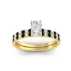Load image into Gallery viewer, radiant-cut-french-pave-black-diamond-wedding-ring-set-in-yellow-gold-FD11408RAGBLACKANGLE5-NL-YG_f8b2f57d-19a3-4469-80e2-8c2e2bbd6ea9?v=1763104462