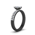 Load image into Gallery viewer, radiant-cut-french-pave-diamond-wedding-ring-set-in-black-gold-FD11408RAANGLE2-NL-BG?v=1763104319