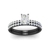 Load image into Gallery viewer, radiant-cut-french-pave-diamond-wedding-ring-set-in-black-gold-FD11408RAANGLE5-NL-BG_0b030025-0156-40a6-b429-fb24322f51df?v=1763104462