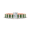Load image into Gallery viewer, radiant-cut-french-pave-emerald-wedding-ring-set-in-rose-gold-FD11408RAGEMGR-NL-RG_05d13cec-2cf2-4082-bcb6-45502d3f7f21?v=1763104462