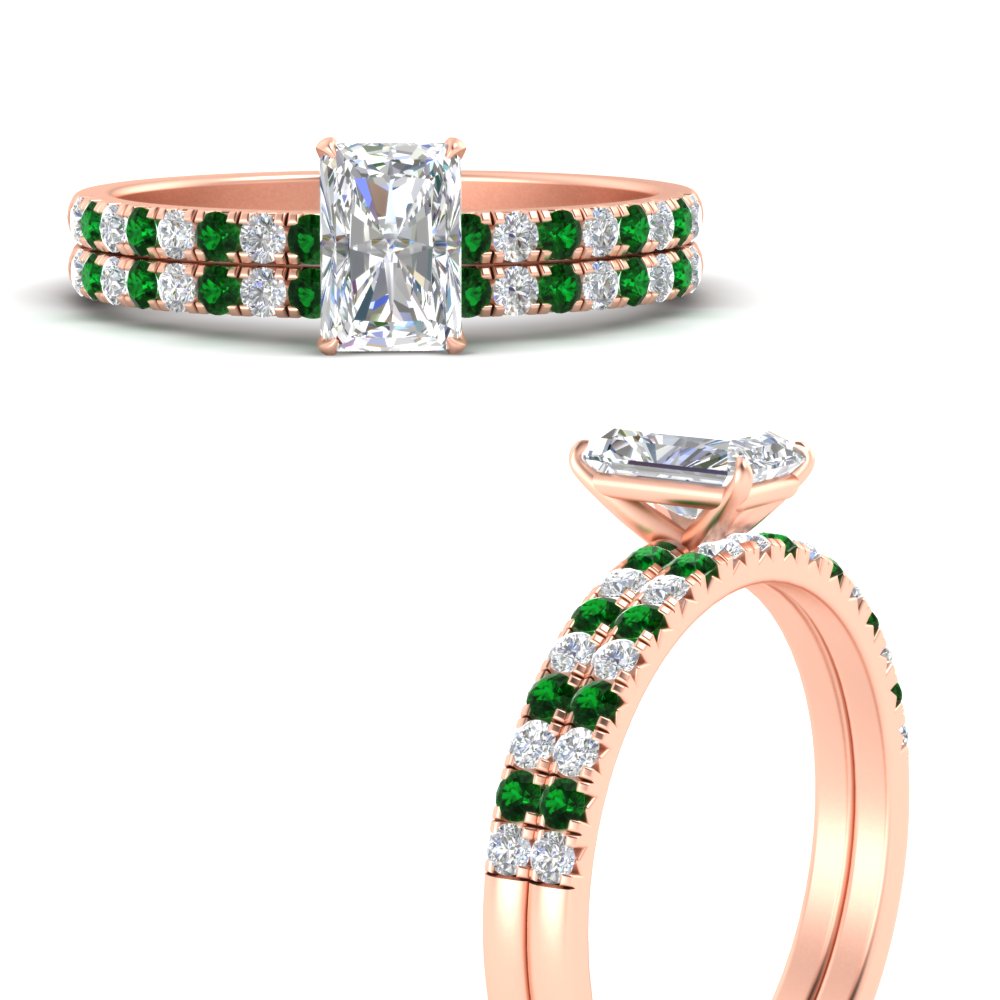 radiant-cut-french-pave-emerald-wedding-ring-set-in-rose-gold-FD11408RAGEMGRANGLE3-NL-RG?v=1763104319