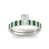 Load image into Gallery viewer, radiant-cut-french-pave-emerald-wedding-ring-set-in-white-gold-FD11408RAGEMGRANGLE5-NL-WG_30843fdd-19a1-4335-90b7-d379e795e202?v=1763104462