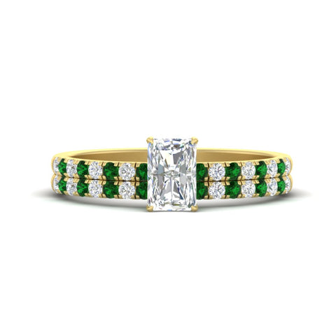 radiant-cut-french-pave-emerald-wedding-ring-set-in-yellow-gold-FD11408RAGEMGR-NL-YG?v=1763104320
