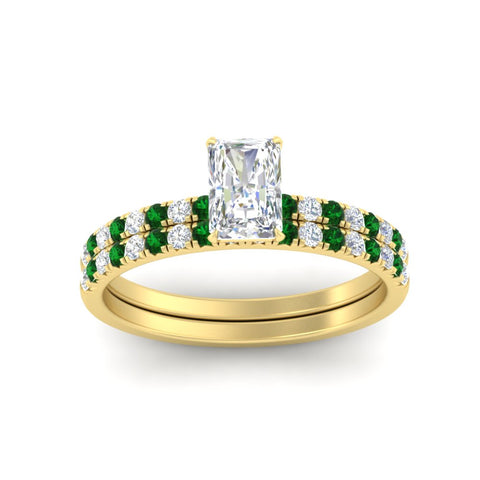 radiant-cut-french-pave-emerald-wedding-ring-set-in-yellow-gold-FD11408RAGEMGRANGLE5-NL-YG?v=1763104320
