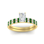 Load image into Gallery viewer, radiant-cut-french-pave-emerald-wedding-ring-set-in-yellow-gold-FD11408RAGEMGRANGLE5-NL-YG_e4e096b5-74c4-4ef0-8673-879e63526d94?v=1763104462
