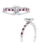 Load image into Gallery viewer, radiant-cut-french-pave-pink-sapphire-engagement-ring-in-white-gold-FD11408RARGSADRPIANGLE3-NL-WG_82a023d9-e329-4604-b37e-407d00ee44dc?v=1762849885
