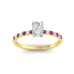 Load image into Gallery viewer, radiant-cut-french-pave-pink-sapphire-engagement-ring-in-yellow-gold-FD11408RARGSADRPIANGLE5-NL-YG_79032e00-3445-4bfb-befc-9e84c509ce4c?v=1762849885
