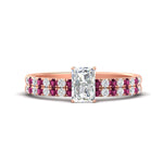 Load image into Gallery viewer, radiant-cut-french-pave-pink-sapphire-wedding-ring-set-in-rose-gold-FD11408RAGSADRPI-NL-RG?v=1763104319