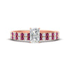 Load image into Gallery viewer, radiant-cut-french-pave-pink-sapphire-wedding-ring-set-in-rose-gold-FD11408RAGSADRPI-NL-RG_fc358727-b485-4b59-b616-07f204e0ccc4?v=1763104462