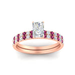Load image into Gallery viewer, radiant-cut-french-pave-pink-sapphire-wedding-ring-set-in-rose-gold-FD11408RAGSADRPIANGLE5-NL-RG_fca4edc9-d889-4892-a152-ec090a7e114f?v=1763104462
