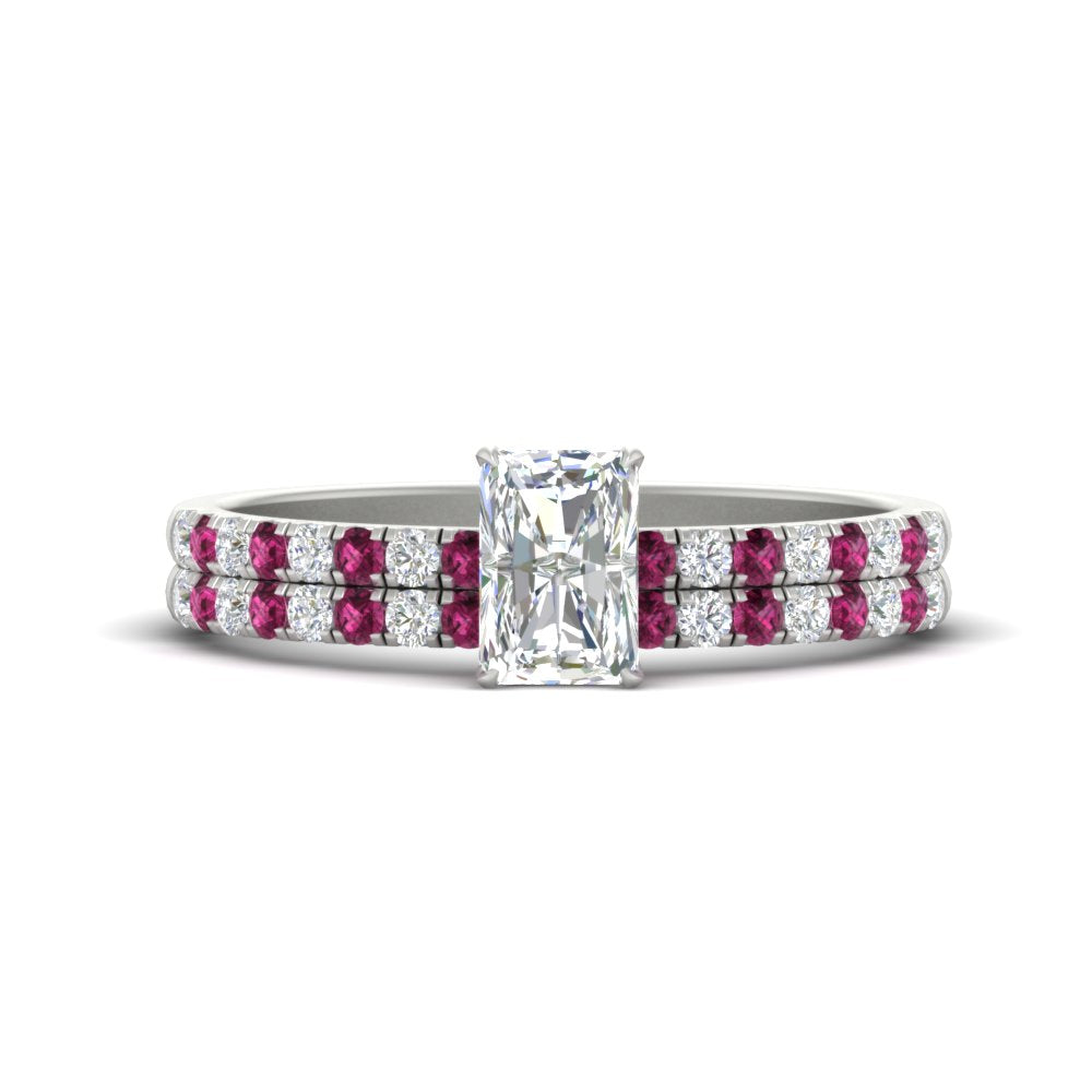 radiant-cut-french-pave-pink-sapphire-wedding-ring-set-in-white-gold-FD11408RAGSADRPI-NL-WG?v=1763104320