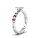 Load image into Gallery viewer, radiant-cut-french-pave-pink-sapphire-wedding-ring-set-in-white-gold-FD11408RAGSADRPIANGLE2-NL-WG_e9e525b2-3ed2-49ae-a825-fad26e3aeaa8?v=1763104462
