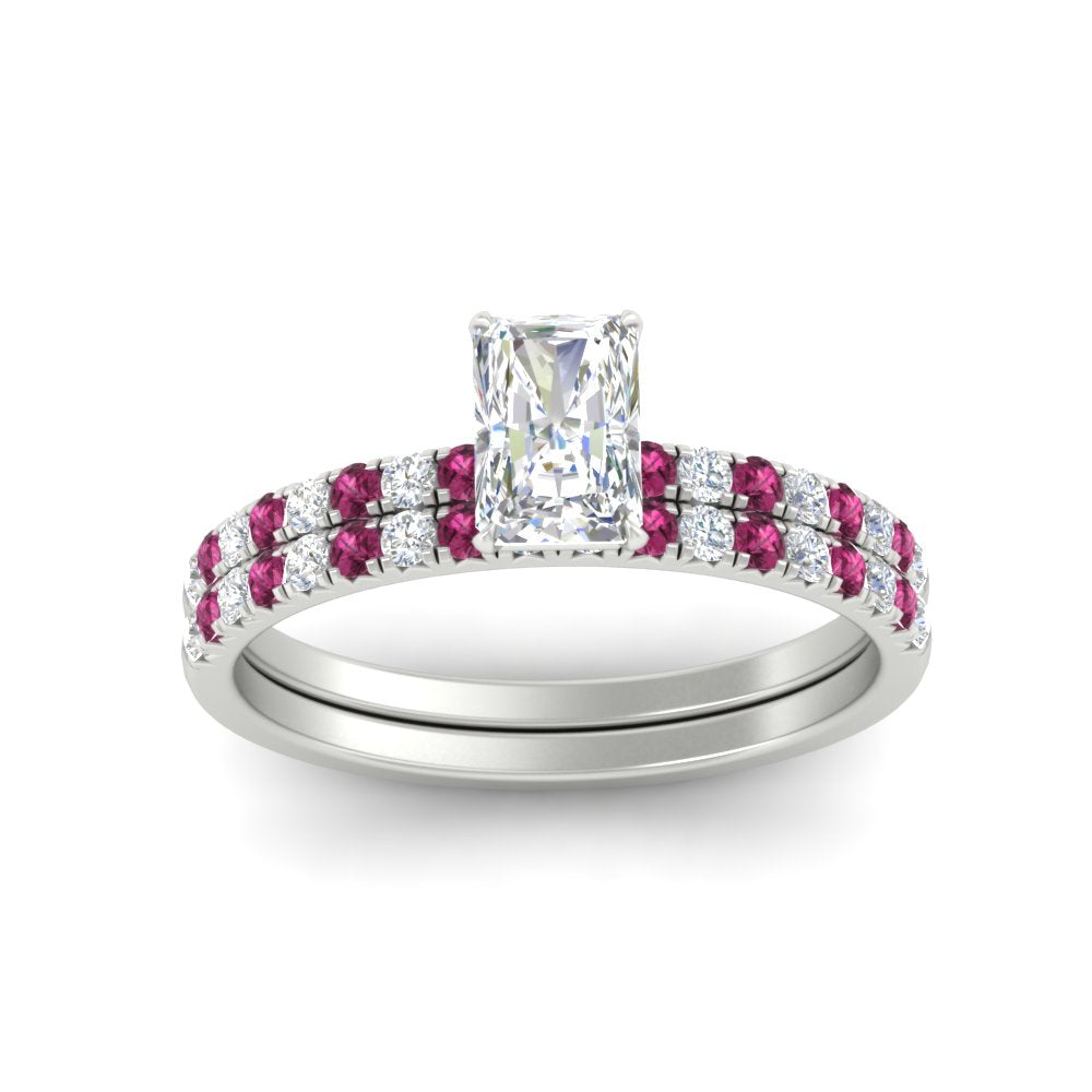 radiant-cut-french-pave-pink-sapphire-wedding-ring-set-in-white-gold-FD11408RAGSADRPIANGLE5-NL-WG?v=1763104319