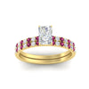 Load image into Gallery viewer, radiant-cut-french-pave-pink-sapphire-wedding-ring-set-in-yellow-gold-FD11408RAGSADRPIANGLE5-NL-YG_b20d2cc8-9e55-4b58-a229-08f5f9cdcf64?v=1763104462
