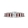 Load image into Gallery viewer, radiant-cut-french-pave-ruby-wedding-ring-set-in-white-gold-FD11408RAGRUDR-NL-WG_c9d6af9e-2f2d-439d-b8fd-ef2d146d626b?v=1763104462