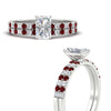 Load image into Gallery viewer, radiant-cut-french-pave-ruby-wedding-ring-set-in-white-gold-FD11408RAGRUDRANGLE3-NL-WG_a2e399ac-42bb-473a-8898-d2391a936f76?v=1763104462