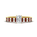 Load image into Gallery viewer, radiant-cut-french-pave-ruby-wedding-ring-set-in-yellow-gold-FD11408RAGRUDR-NL-YG_b486ec70-7af9-4b92-a4f1-da49ddac9566?v=1763104462
